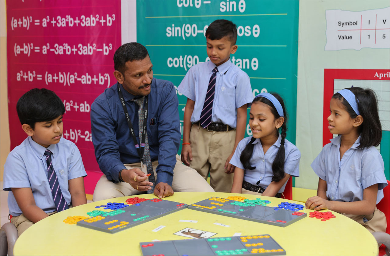 teachers explaining composite numbers to students