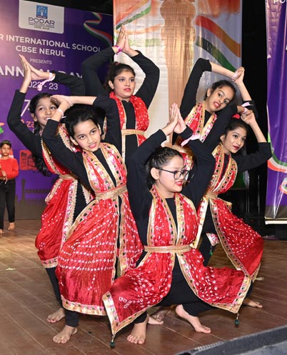 students participating in various extracurricular activities at podar education school
